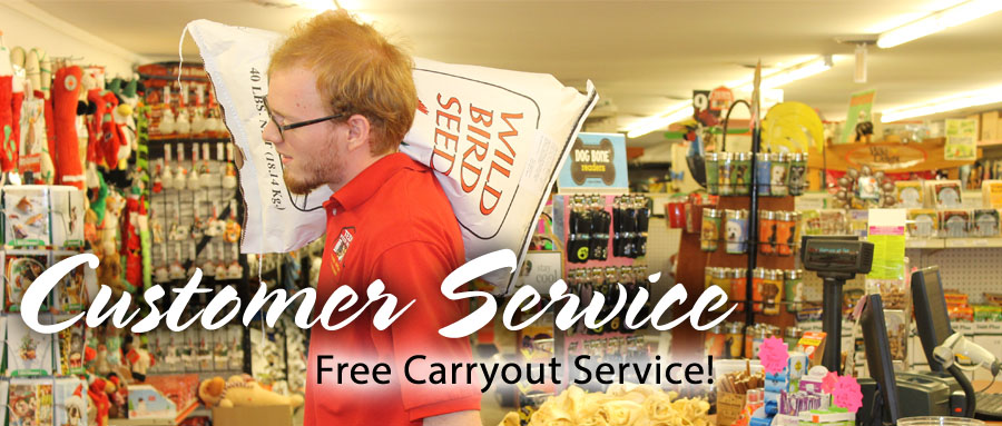 Customer Service Free Carryout Service!