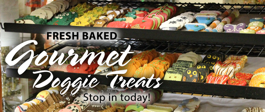 Fresh Baked Gourmet Doggie Treats Stop in today!